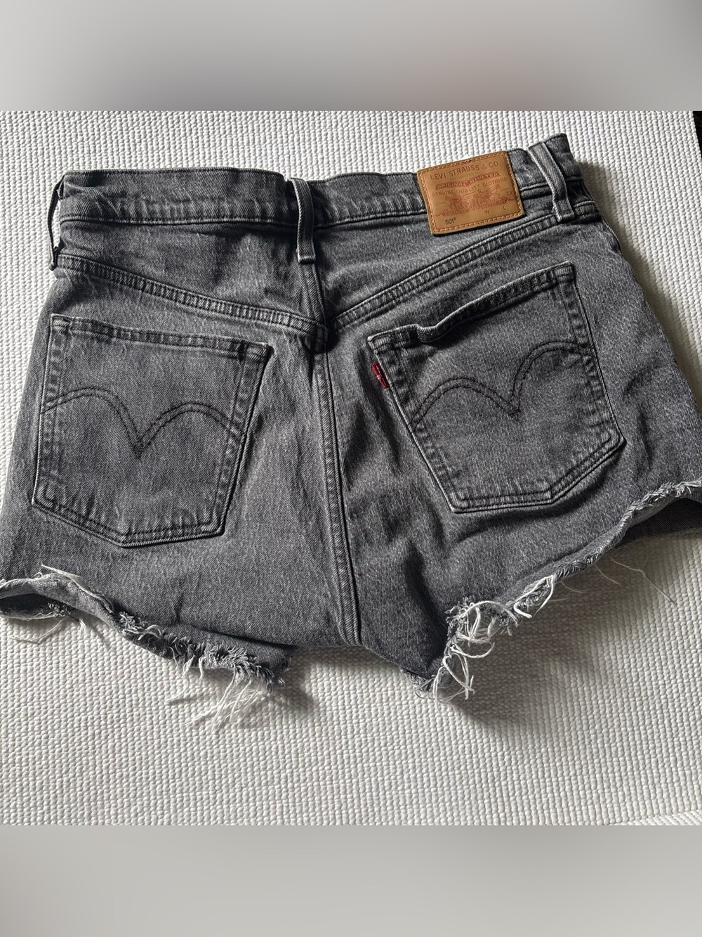Levi's Gray Washed Denim Cutoff Shorts size 25/26